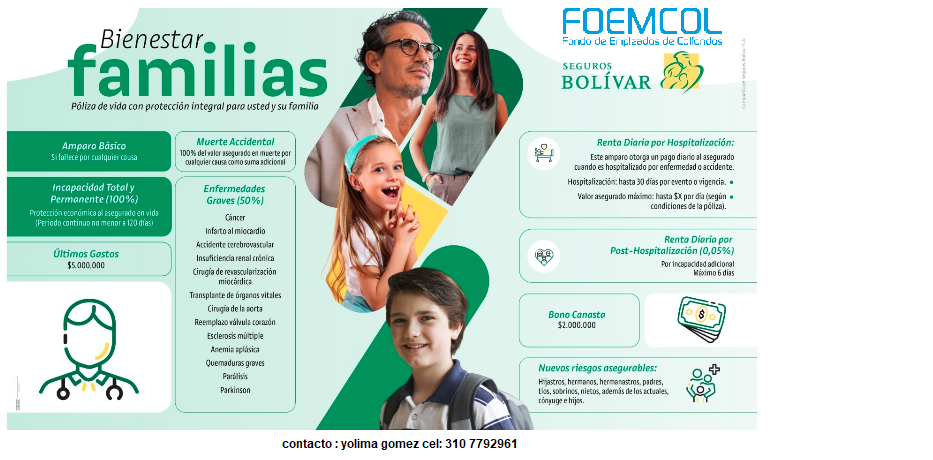 Convenio Seguros Bolivar FOEMCOL